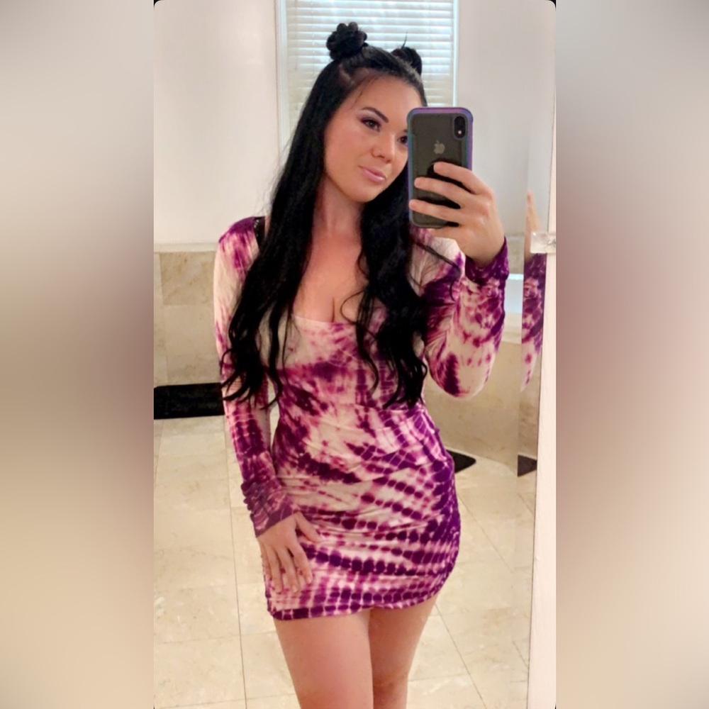 Vintage Violet Tie Dye Dress